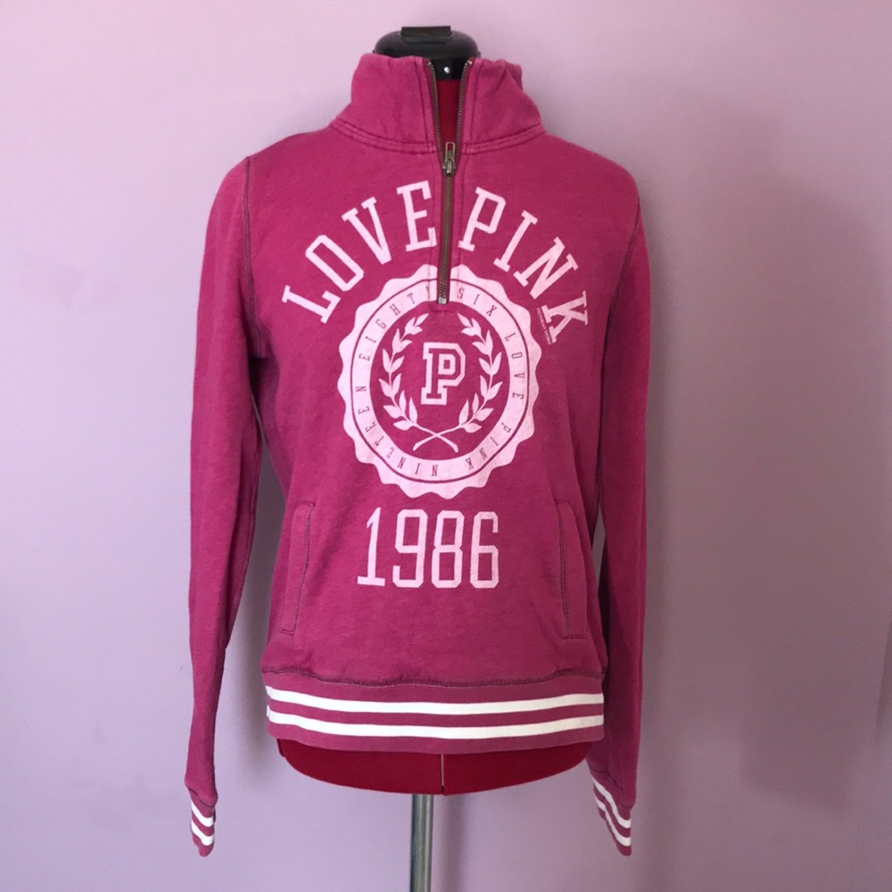 VS Pink Zip Top Sweatshirt